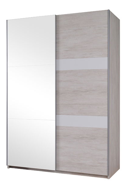 Ormar za garderobu Desayuno DSZ150 (hrast bijeli + bijeli sjaj)