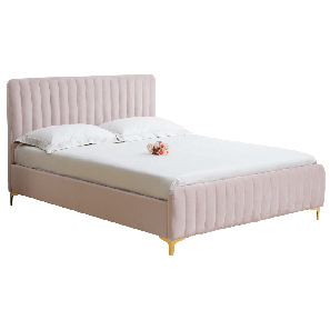 Manželská posteľ 160 cm Karilla (ružová) (s roštom) *bazár
