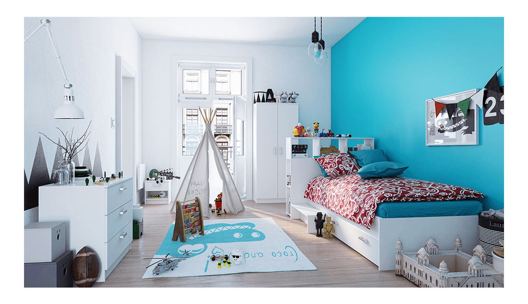 Pat de o persoană 90 cm Adrana (alb) 