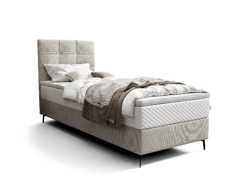Jednostruki krevet 90 cm Infernus Bonell (svijetlosiva) (s podnicom, bez prostora za odlaganje)
