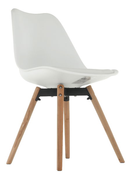 Jedálenská stolička Samim (biela + buk)