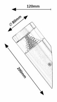 Vonkajšie nástenné LED svietidlo Lisbon (priehľadná + nehrdzavejúca ocel)