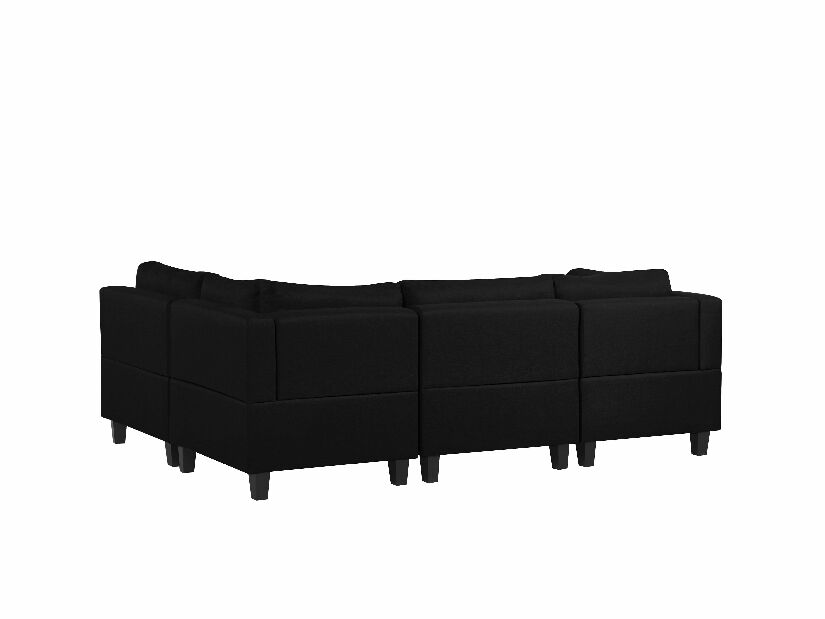 Modulárna pohovka FELLE (polyester) (čierna) (pre 4 ľudí)