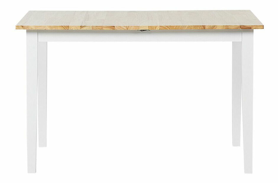 Masă sufragerie HOWTON (lemn deschis + alb) (pentru 4 până la 6 persoane)