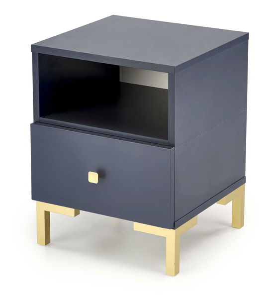 Noćni stolić Shakita (mornarsko plava + zlatna)