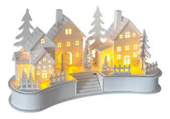 Dedinka biela drevená 6 LED RXL 407 (biela)