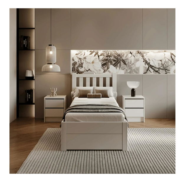 Jednolôžková posteľ 90 cm Luciusa (biela) 