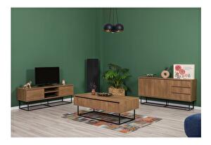 Set mobilier living Laxusona 4 (Nuc + negru)