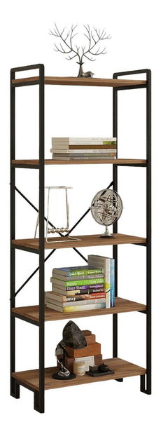 Regál Kunavu (atlanti fenyő + fekete) 