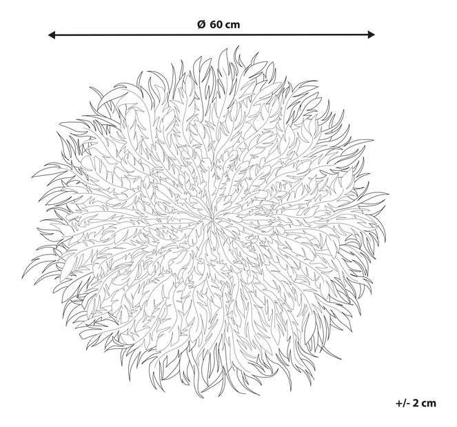 Zidna dekoracija 60 cm Jilian (crna) 