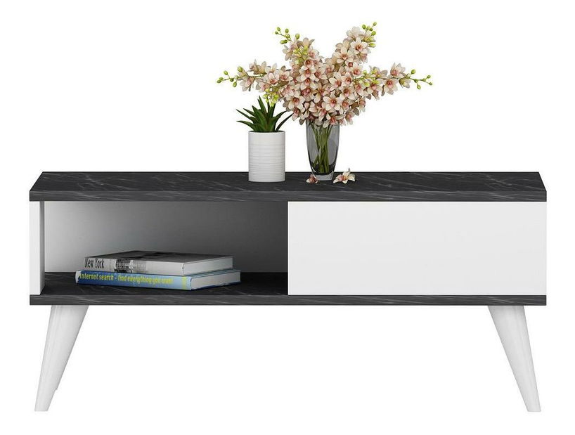 Konferenčný stolík Vavepu 2 (čierna + biela) 