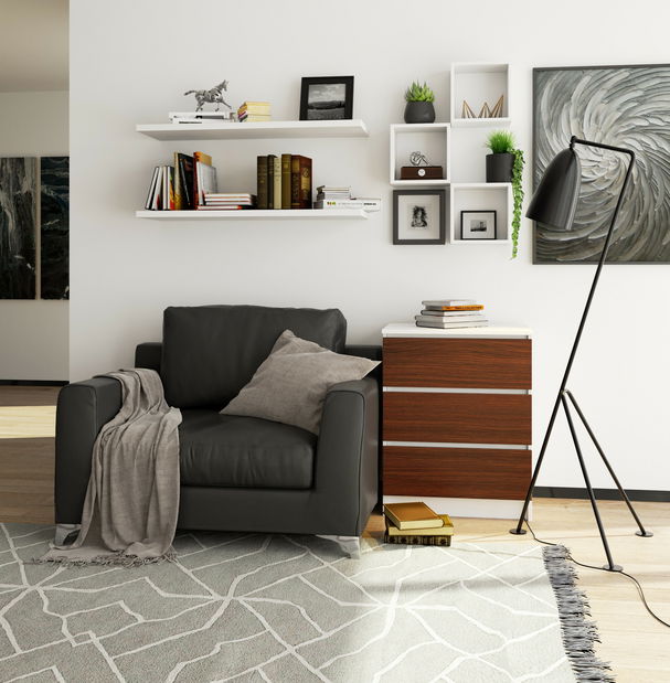 Komód Kalista II (fehér + wenge)