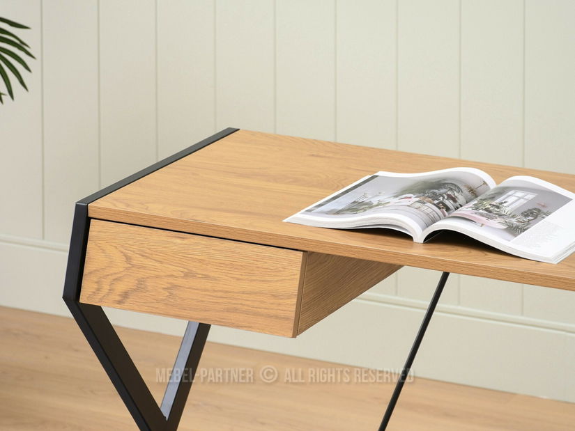 Masă PC Desiguo (stejar + negru)