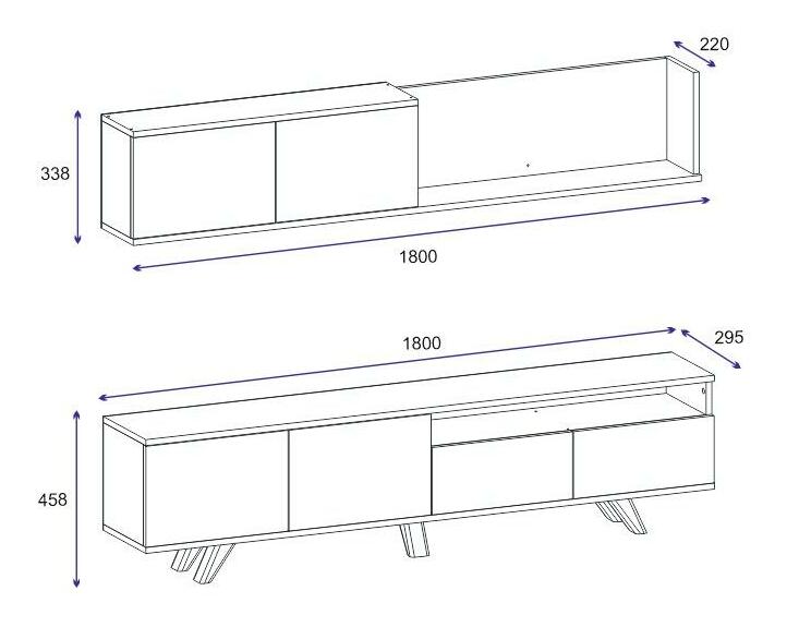Obývacia stena Valobe 2 (borovica atlantická) 
