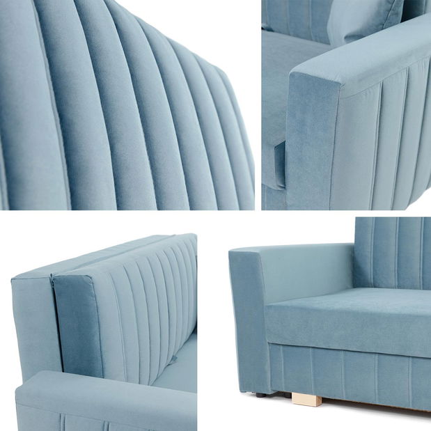 Pohovka Clivia Glam III (modrá) *výpredaj