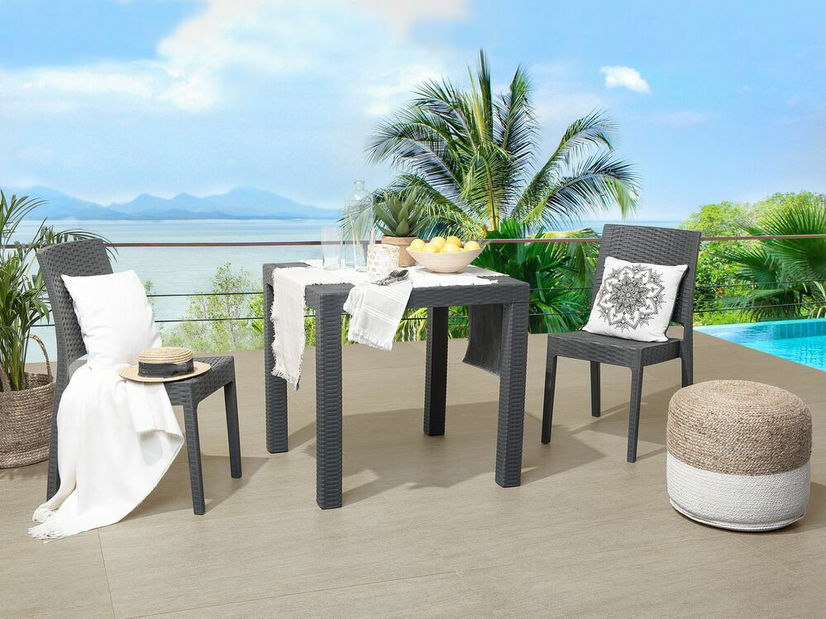 Záhradný stôl Fossil 80 (grafit)