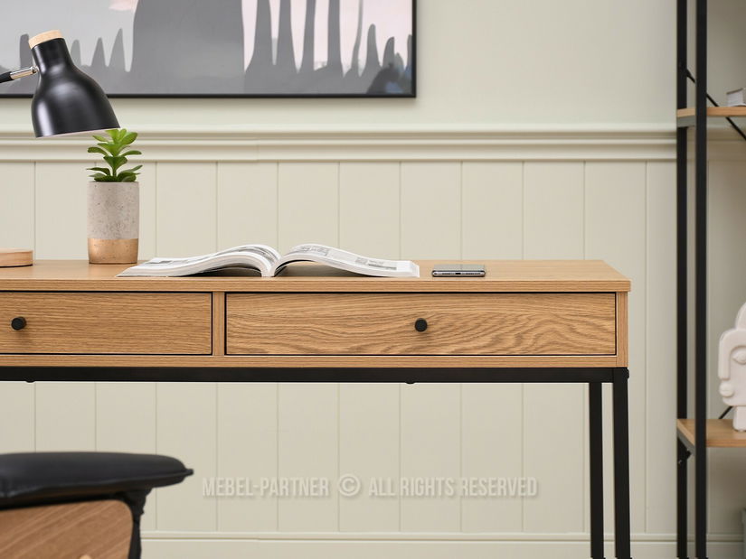 Masă PC Kaplan (stejar + negru)