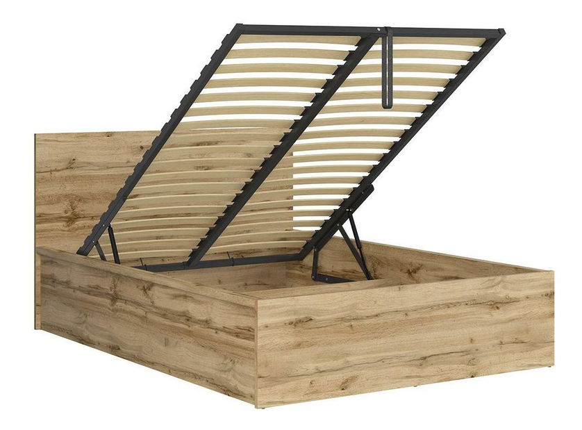 Manželská posteľ 140 cm BRW Tetrix 8 (dub wotan) (s roštom) (s úl. priestorom)