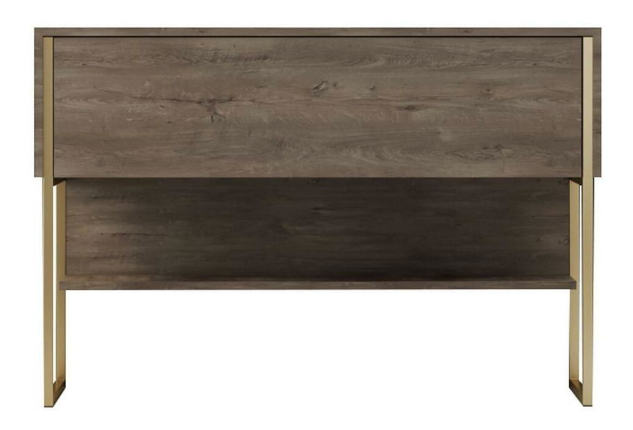 Konzolni stolić Luna 4 (zlatna + orah)