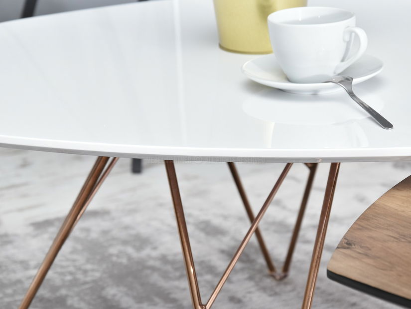 Konferenčný stolík Petal Zest Xl2(biela + čierna)