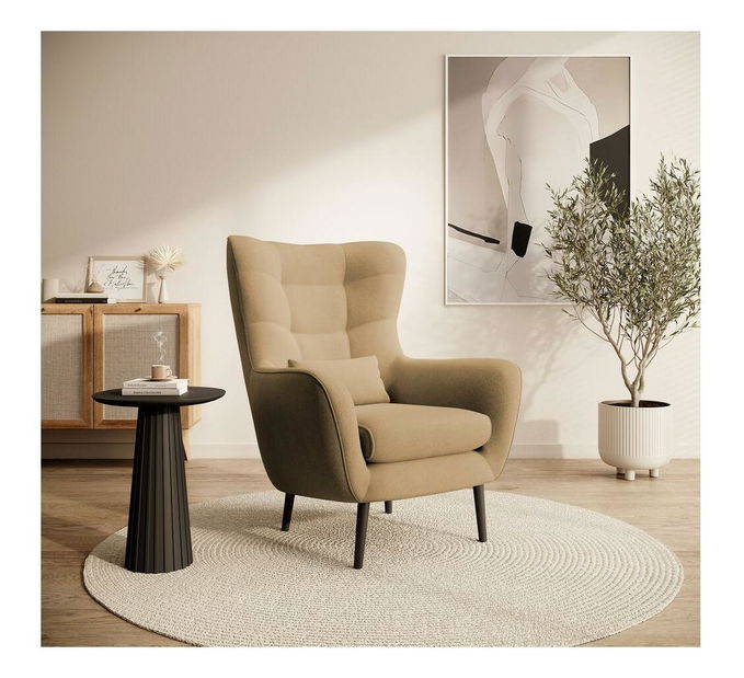 Fotel lábtartóval Veneza VZ1 (sárga + fekete)