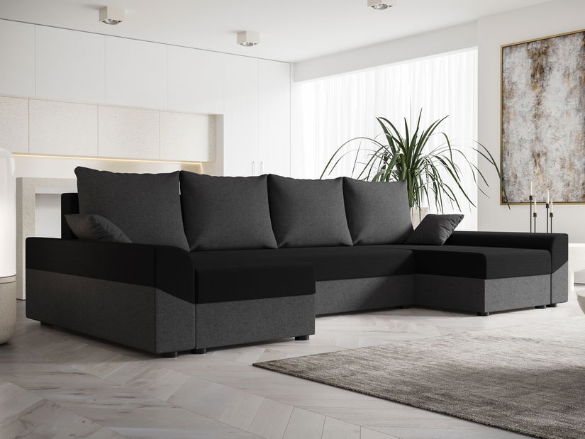 Colțar în formă de U Dusk U (Negru + Gri)