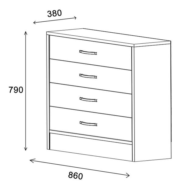 Komoda Bosusu (borovica atlantická) 