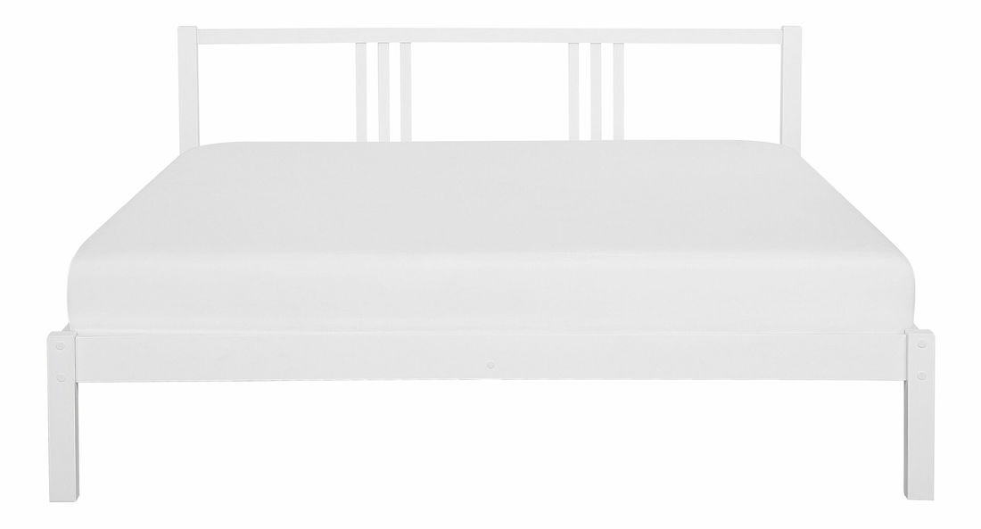 Pat matrimonial 180 cm VALLES (cu somieră) (alb) *vânzare stoc