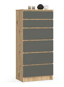 Komoda Kalista III (dub artisan + sivá)