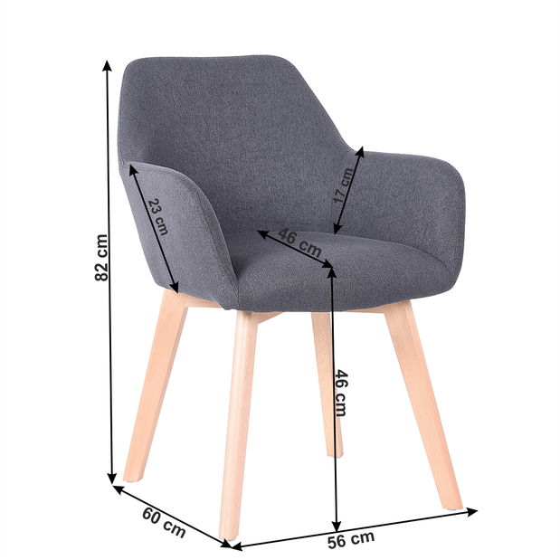 Fotoliu de design Clorita (Gri închis)