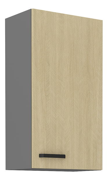 Felső konyheszekrény Scarmi 50 G-90 1F (Antracit + Herringbone scandi)