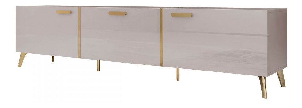 TV szekrény/asztal Rostasi 3D (kasmír fényes + arany)