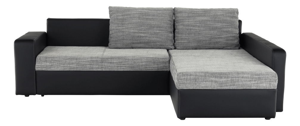 Rohová sedačka Manter (čierna + sivá) (L)