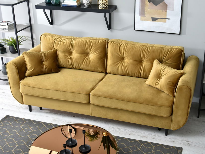 Canapea două locuri Bacteria (auriu + negru)