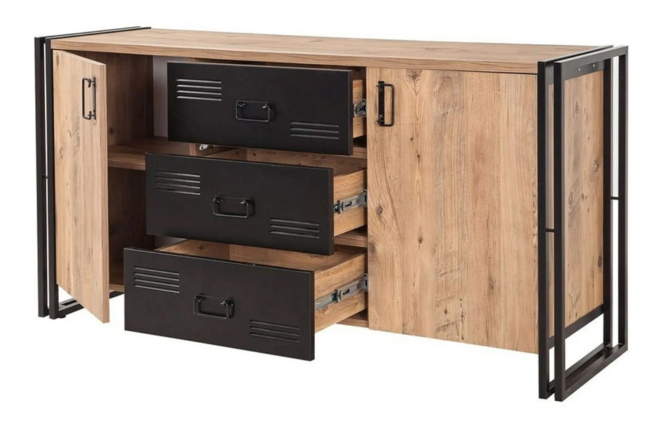 Set mobilier living Cosmopolitan 13 (atlantic pin + negru)