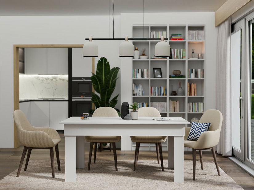 Jedálenský stôl Mostrarse 1 (biela) (pre 6 osôb)