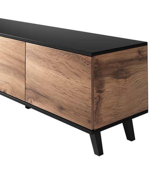 TV asztal Ranae RTV1 (wotan tölgy + fekete)