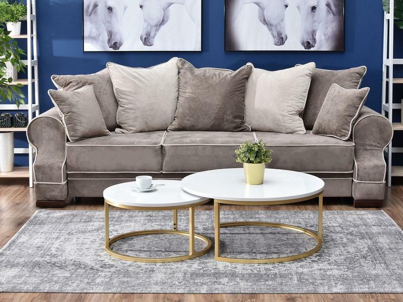 Stolić za kavu Kolja Zest Xl (bijela + zlatna)