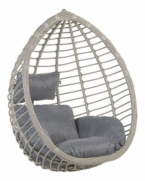 Fotoliu suspendat TOLIO (poliratan) (gri)