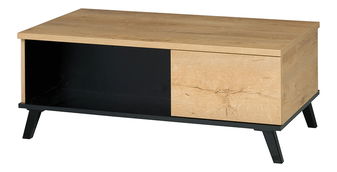 Stolić za kavu tip 8 Siralla (hrast lefkas + crna)