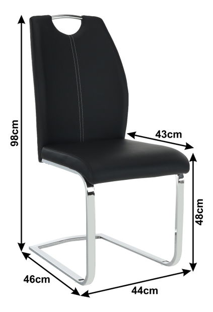 Scaun de sufragerie Nemesia (negru)