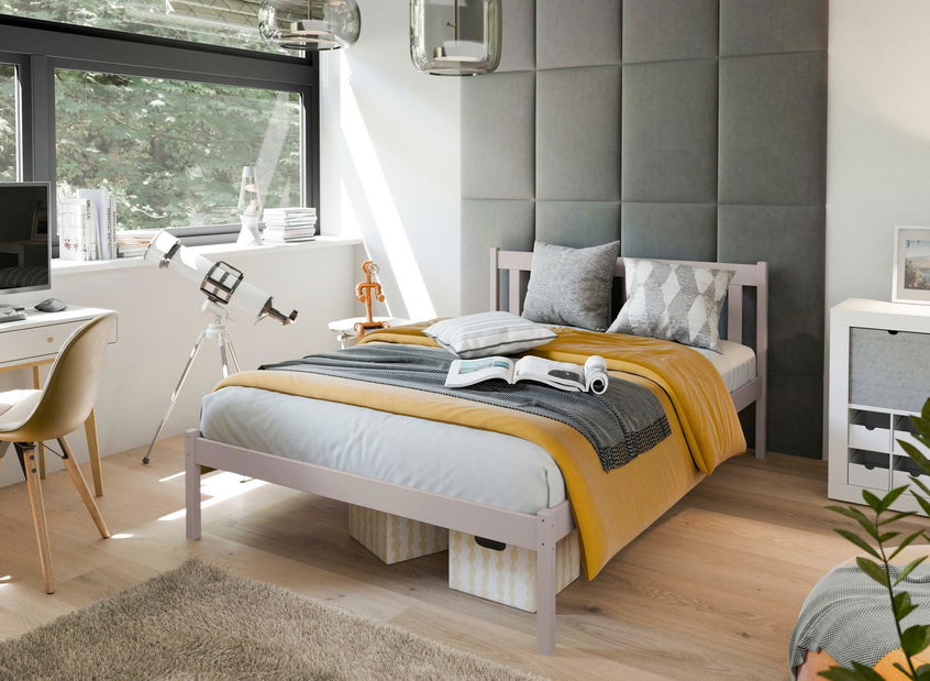 Pat pentru copii 140x200 cm Kingsley (caismir) (cu somieră)