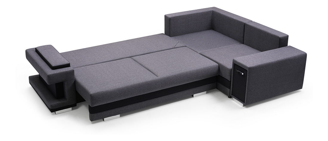 Rohová sedačka Arin (čierna + sivá) (P)