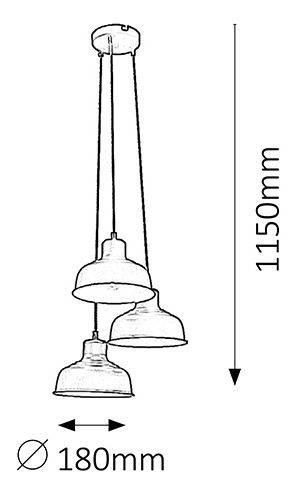 Függesztett lámpa Owen 2790 (matt fekete)