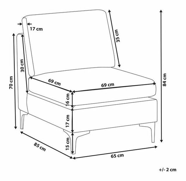 Kreslo Eldridge (modrá)