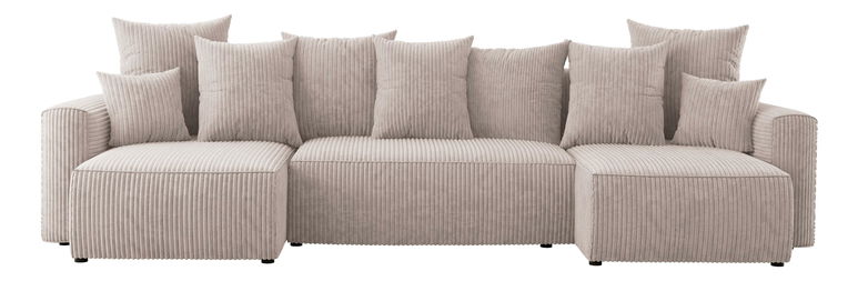 Rohová sedačka Denia U (mliečna)