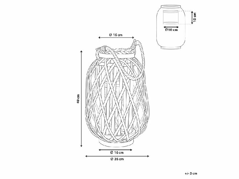 Lámpás MAURI 40 cm (fém) (fekete)