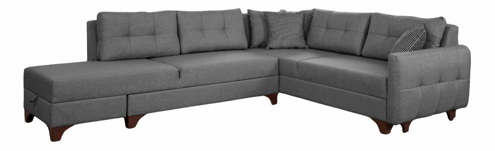 Rohová sedačka Clof (sivá) (P)