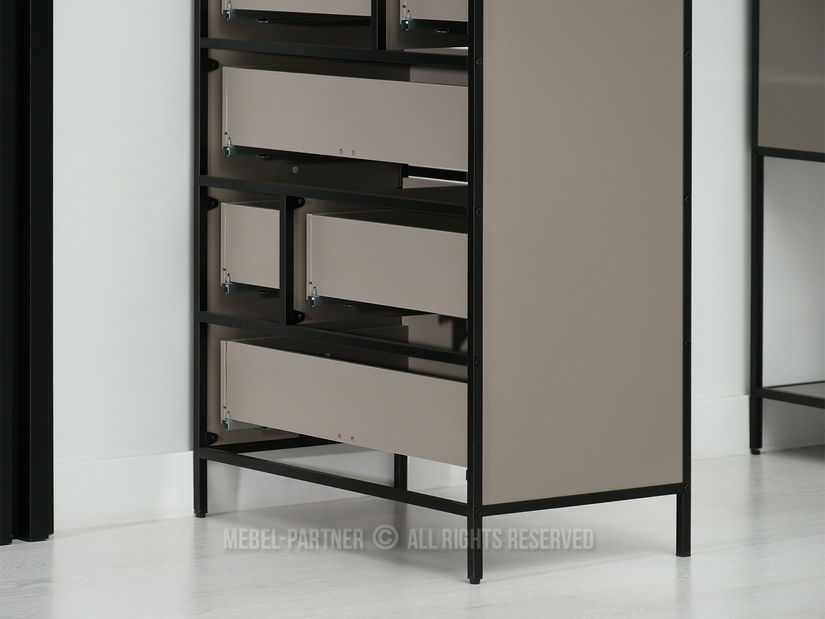 Komoda Soren Kom (béžová + čierna)