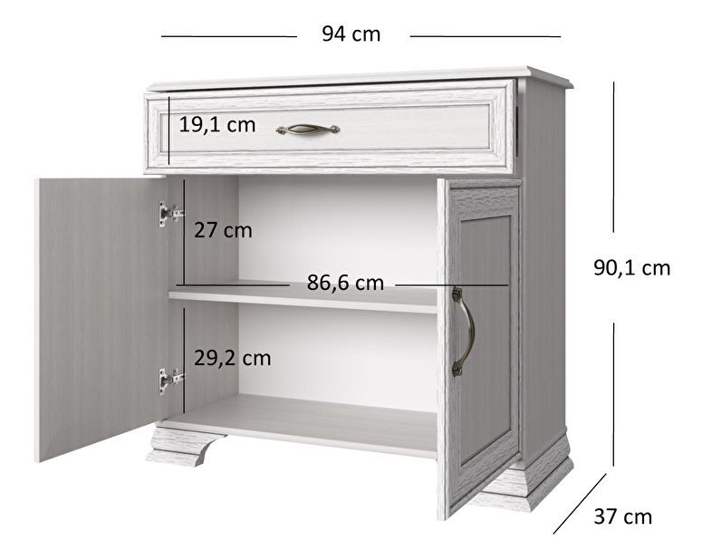 Comodă Terina (woodline crem)